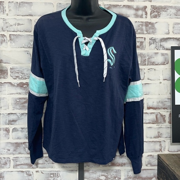 NHL fanatics Seattle kraken shirt womens large - Picture 1 of 6